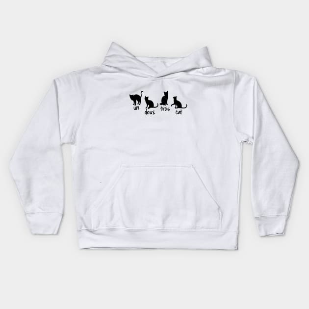 Un Deux Trois Cat Kids Hoodie by LunaMay